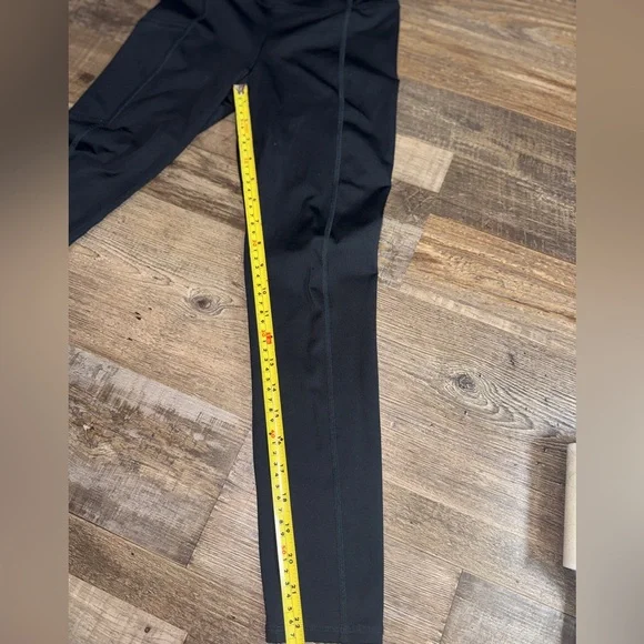 YPB Abercrombie Kids Black Leggings 9/10 Athletic 4 Way Stretch Pockets - Picture 4 of 5